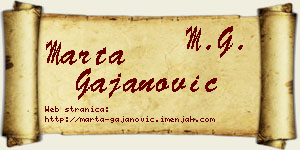 Marta Gajanović vizit kartica